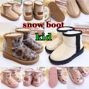 Enfants Designer australien classique clair mini bottes de neige bébé maternité hiver fourrure fourrure filles enfant satin botte bottines neiges chaussures enfants chaussures chaudes en plein air