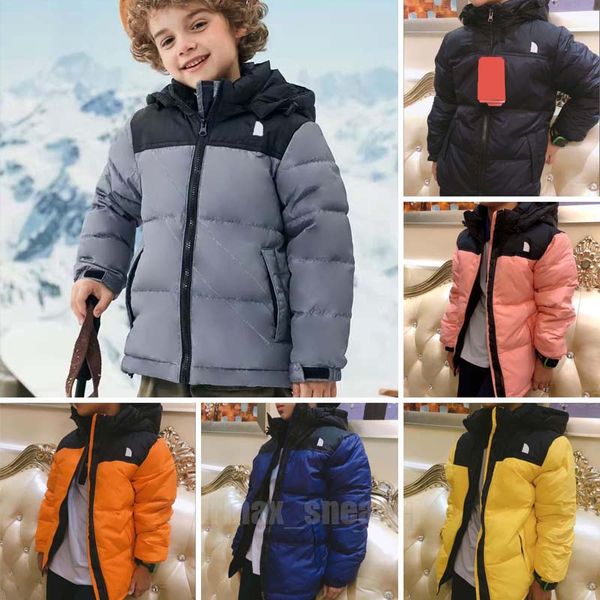 Niños diseñador niño niñas camuflaje con capucha abrigo de invierno niños Chaquetas acolchadas bebés niños niñas ropa casual chaqueta Ropa bordado logo Versión correcta