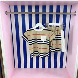 Vêtements de créateurs pour enfants Baby Boys sets vêtements d'été 2022 à manches courtes enfants T-shirts Stripe T-shirt Casual Boys Shorts G220609
