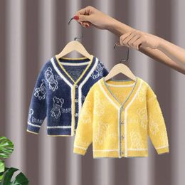 enfants designer vêtements bébé fille garçon Pulls Cardigan ours tricots Jumper Imitation vison enfants manteau B206