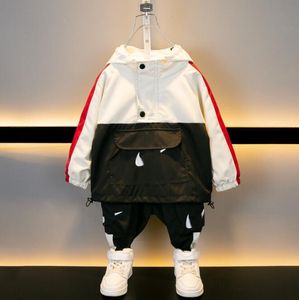 Vêtements de marque pour enfants, ensembles de vêtements pour garçons et filles, veste de survêtement, coupe-vent, pantalon, manteau pour enfants