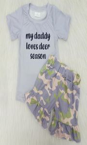 Vêtements de créateurs pour enfants garçons bébé tenues d'été de la soie lait tshortcamouflage pant