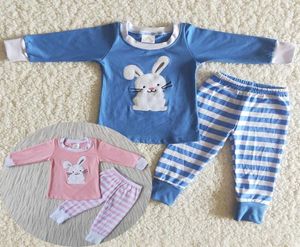 Vêtements de créateurs pour enfants garçons pyjamas tenues de Pâques pour enfants pyjamas broderie boutique baby filles pyjamas set vêtements entiers garçons 8485195