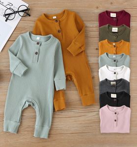 Kids Designer Design Boys Rompers Solid Stripe Pit Jumpsuits Long Sleeve onesies baby footies meisjes peuter outfits ZYC458037044