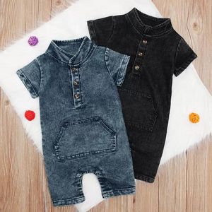 vêtements de créateurs pour enfants filles garçons barboteuse INS infantile bambin Denim Combinaisons 2019 Boutique d'été bébé Escalade Vêtements