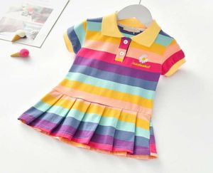 Vêtements de marque pour enfants filles été coton mode robe polo milieu et petites filles vêtements 8175463