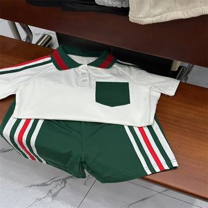 Ropa de diseñador para niños La más nueva ropa de primavera y verano para niños Polos de manga corta + Pantalones de tira 2 piezas Conjunto Cómodo Ropa de algodón para niños Trajes