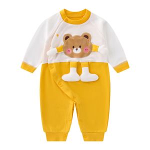 Kids Designer kleding Rompers schattige peuter jumpsuits korte mouw baby kruipende pak cartoon bedrukte kinderjumpsuit cad24051105