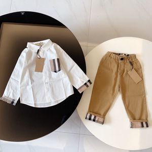 Conjunto de pantalones y camisa para niños, conjuntos de ropa de diseñador para niños, nuevos chándales de lujo, camisas de estilo, ropa