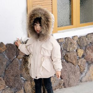 Kids Designer Down Jacket Meisjes Mode Jas Set Baby Dikke Hooded Jas Kinderen Effen Kleur Down Jas Warm Houding Winter Bevroren