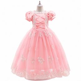 Kids Designer Girl's Jurken jurk cosplay zomer kleding Peuters Kleding BABY kindermeisjes paars roze zomer Jurk g2Ny #