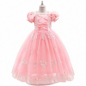 Robes de fille de créateurs pour enfants robe cosplay vêtements d'été vêtements pour tout-petits bébés enfants filles violet rose robe d'été d5Up #