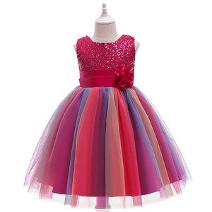 Kids Designer Girl's jurken Jurk Cosplay Summer Dessen Teutlers kleding baby kinderen meisjes rood paars roze blauwe zomerjurk h3mg#