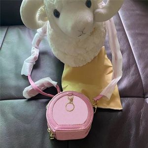 Kids Deaigner Purses Fashion Baby Girls Mini Princess Bags High Quality Classic Printing Round Cake Handbags PU Shoulder Strap Children Snacks Coin Bag Gifts