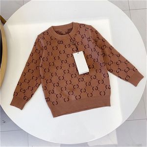 Kids Designer Sweater met capuchon merk unisex hoogwaardige trui baby trui herfst en winter sweatshirt kinderen warm houden letter bedrukte kleding 90-150cm a05