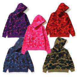 Kids Designer Jas Apes Hoodies Shark Big ABC Camo Jongens Meisjes Peuters Jas Lange mouwen Hoody Sweatshirts Kinderen Jeugd Kid Casual Mode Rits 978Q#