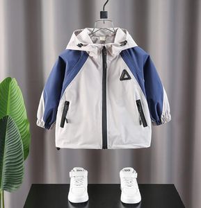designer kinderjas jongen lente herfst windjack jassen met capuchon kinderjas