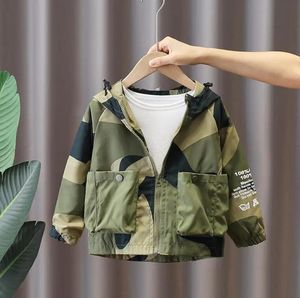 veste de créateur pour enfants coupe-vent bébé garçon fille printemps vestes de camouflage manteau pour enfants à capuche