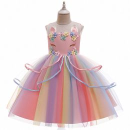 Kids Designer kleine meisjesjurken jurk cosplay zomerkleding Peuters Kleding BABY kindermeisjes rood paars roze zomerjurk S6rD #