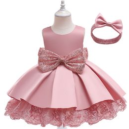 Diseñador para niños Vestidos de la niña Vestido de cabeza de cosplay ropa de verano ropa de niños pequeños bebés niñas rojo rosa color verde azulado verde verano p7zv#