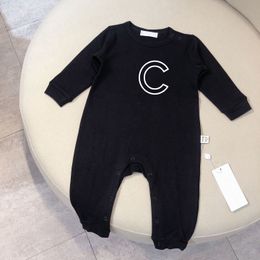 Kinderen Bodysuit -ontwerper Peuter Romper Babykleding Zwart pasgeboren Set Infant Children Jonges Girls Ropa Drukte jumpsuit met lange mouwen voor baby's