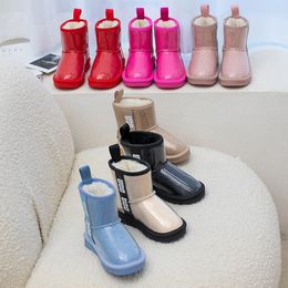 Botas de diseñador Classic Clear Mini zapatos para mujer para mujer invierno zapato de nieve de piel peluda niñas Niños hombres bota de satén botines fsnow Media rodilla corta