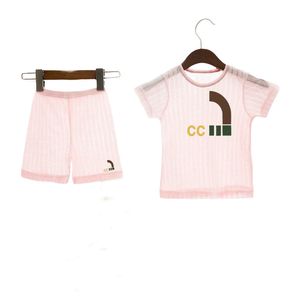 Enfants Designer été T-Shirt Pantalon Ensemble bébé Garçons fille Coton mince respirant chemise shorts 2 Pièce Mode vêtements pour enfants G107