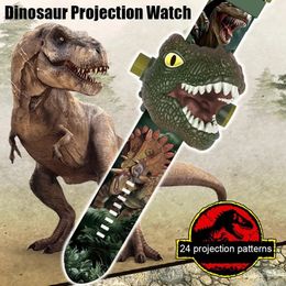 Enfants Dinosaur Projection Montre Dessin Animé Dinosaure 24 Projecteur Jouet Sur Montre Projecteur Éducatif Modèle Garçon Poignet Types Chi T8Q1 240116