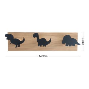 Kidosaur Mur Mur Moute Crochet Parent de porte en bois pour garçons chambre Nursery Playroom Wall Decorations