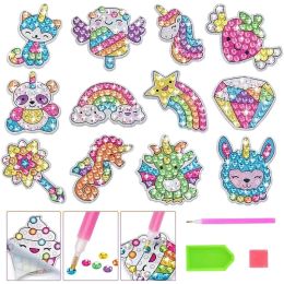 Kids Diy Diamond Painting Stickers Kits Handmade Decor Mosaic Sticker Paint By Numbers Kit Art Craft For Girls Boys Gift