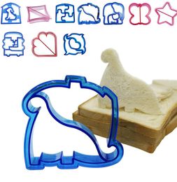 Kids DIY Sandwich Mold Cutter Lanch Sandwich Toast Mold Maker Bear Auto Dog Teris Shape Cake Brood Biscuit Mold Food Cutter 70 Stks