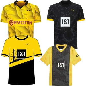 Kids Dortmunds 23 Jerseys 24 Kit de fútbol Cuarto 4to especial Sancho 2023 2024 CUP TRIKOT Camisa de fútbol de 50 aniversario en casa Tercer Haller Reus Moukoko 20 20 20