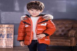 Kids Down Coat Designer Boys Cleren Fallwinter Style Quilted Warm Pu Leather Jacket Children039s Hooded Outdared 212 jaar5389899