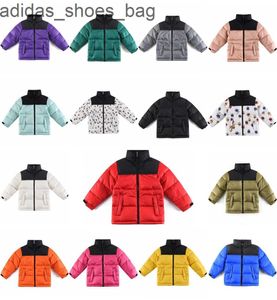 Kids Down NF jongens meisjes jas Designer winterjas Warme zwarte kleding Rood Geel Parka Pufferjassen buiten Letter Beer Print Uitloper kinderen Windjack