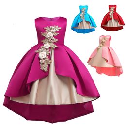 Robes d'été pour filles, tenue de princesse élégante, à fleurs, pour fête et mariage, vêtements pour enfants de 2 à 10 ans