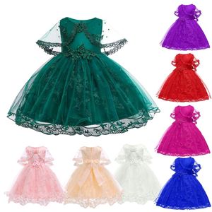 Robes d'enfants pour filles dentelle princesse robe fleur blanche filles robe de mariée enfants robe de fête d'anniversaire vêtements pour enfants 210426 1862 Y2