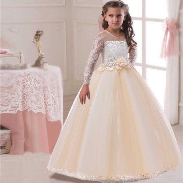 Robes d'enfants pour filles robe de mariée élégante robe de princesse enfants robe de soirée pour filles costume 6 7 8 9 10 11 12 ans Q0716