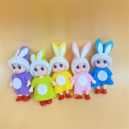 Jouets en peluche œufs de pâques pour enfants, poupée lapin elfe, décoration de réception-cadeau pour bébé, bras mobile, jambe, cadeaux pour maison de poupée