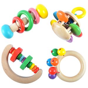 Kinderen Educatief Houten Bel Rammelaar Tafelbel Percussie Muziekinstrument Schud Speelgoed voor Peuters Baby Baby Speelgoed