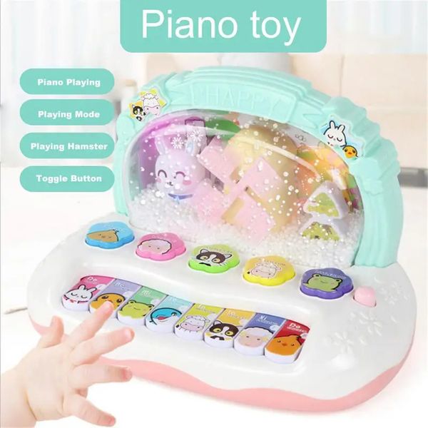 Enfants Piano électronique jouet enfants dessin animé éclairer Piano instrument de musique jouets clavier électronique piano pour enfants jouets de musique 231225