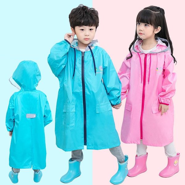 Enfants EVA vêtements de pluie à capuche garçons filles imperméable imperméable enfants en plein air randonnée randonnée vêtements de pluie avec bande réfléchissante