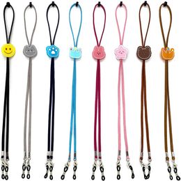 Kids Lenzenvloeistof Verstelbare Riem/Kinderbril Retainer Cords Strings Lanyards/gezichtsmasker houder voor Jongens en Meisjes met Cartoon Slider