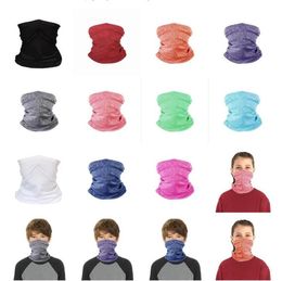 Mascarilla para niños Pañuelos Niños Cubierta protectora para la boca Ciclismo al aire libre Bufanda mágica Diadema Turbante Suministros de fitness Máscaras para montar Cuello Polaina Pasamontañas ABYL23