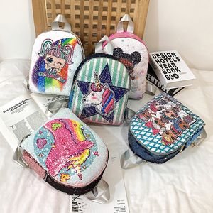 Kinderen mode lol sequin tassen shcool studenten rugzak 5 kleuren kleurrijke handtas DHL gratis verzending snel aangekomen