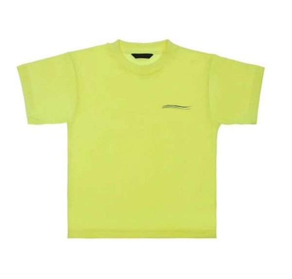 T-shirts à manches courtes pour enfants, style à la mode, avec lettres imprimées, pour garçons et filles, unisexe, couleur unie