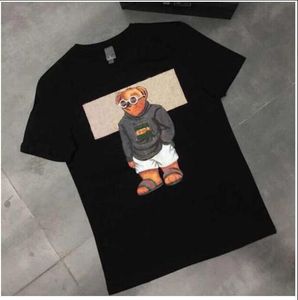 Kids fashion T-shirts Luxury designer t shirt Tops Tees Loose Size boys girls cartoon bear embroidered letter cotton short sleeve Pullover children clothes
