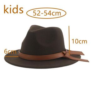 Enfants Fedoras fille garçons Panama chapeaux pour femmes bébé enfant petit 52 cm feutré formel mignon église décorer nouveau enfants Chapeau Chapeau Femme2379