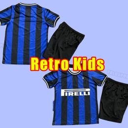 Finales infantiles Camisetas de fútbol retro MILITO SNEIJDER ZANETTI Milán Eto'o Fútbol Djorkaeff Baggio ADRIANO MILAN Inter BATISTUTA 2009 2010 09 10 Niño