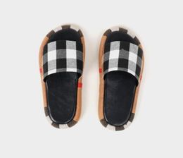 Kinderen plat zomer kinderen mode zachte slippers babymeisjes jongens echte lederen schoenen peuters merk glijbanen sandalen