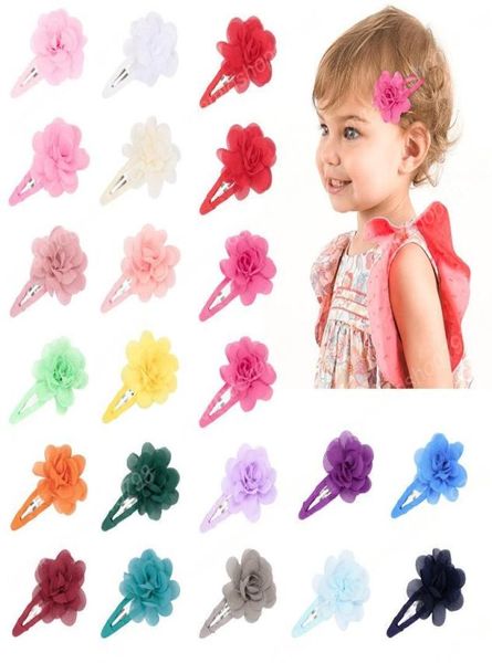 Kids Flower Barrettes Coiffes Coiffes Couleur Couleur Fashion Corée Enfants coréens Boutique Hair Bijoux Accessoires Petites Girls Fleur Flower Hairpin7708265